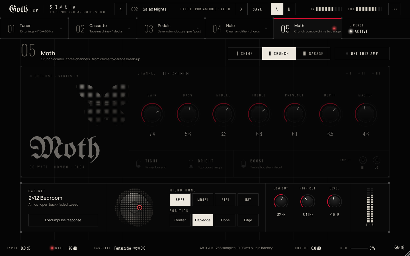 Somnia : le combo crunch Moth à trois canaux